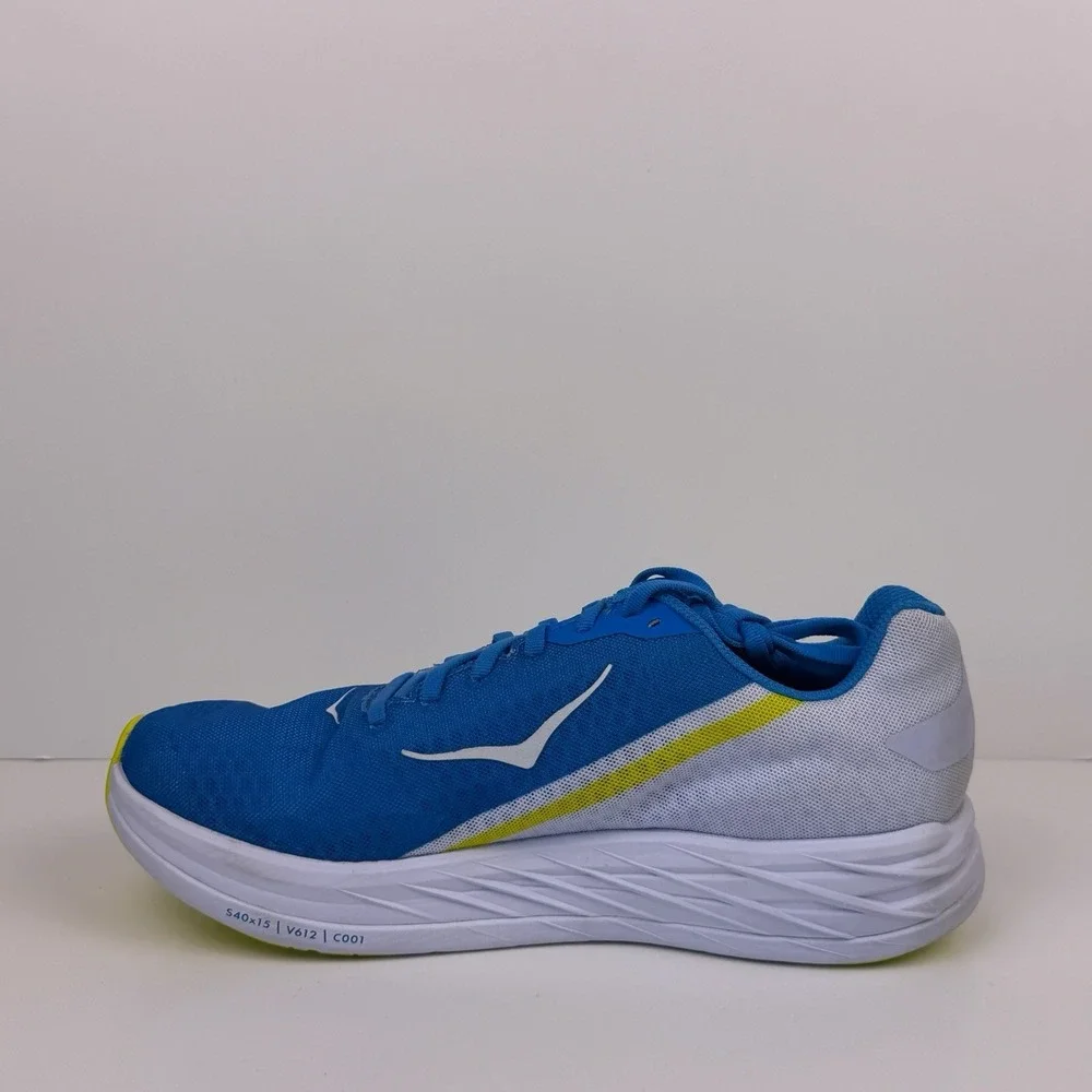 HOKA One One Rocket X Carbon Fiber Men's Size 7.5 White Diva Blue 113532 WDVB